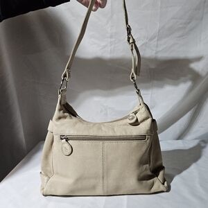 Stone Mountain Ivory Leather Shoulder Bag
